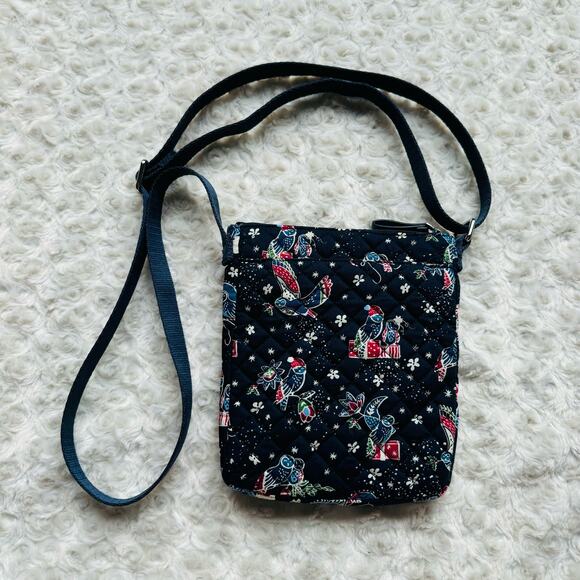 Vera Bradley Iconic RFID Mini Hipster Holiday Owl Crossbody Bag NEW - Picture 10 of 11